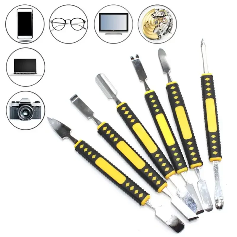 Metal Mini Electronic Repair Tools Set, Boot Stick, Mobile Phone, Digital, Multi Home Appliance, Disassemble Tool, 6 Pcs