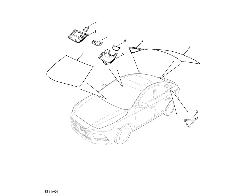 SAIC Original Genuine Cars Windshield Assembly Spare Parts For MG5