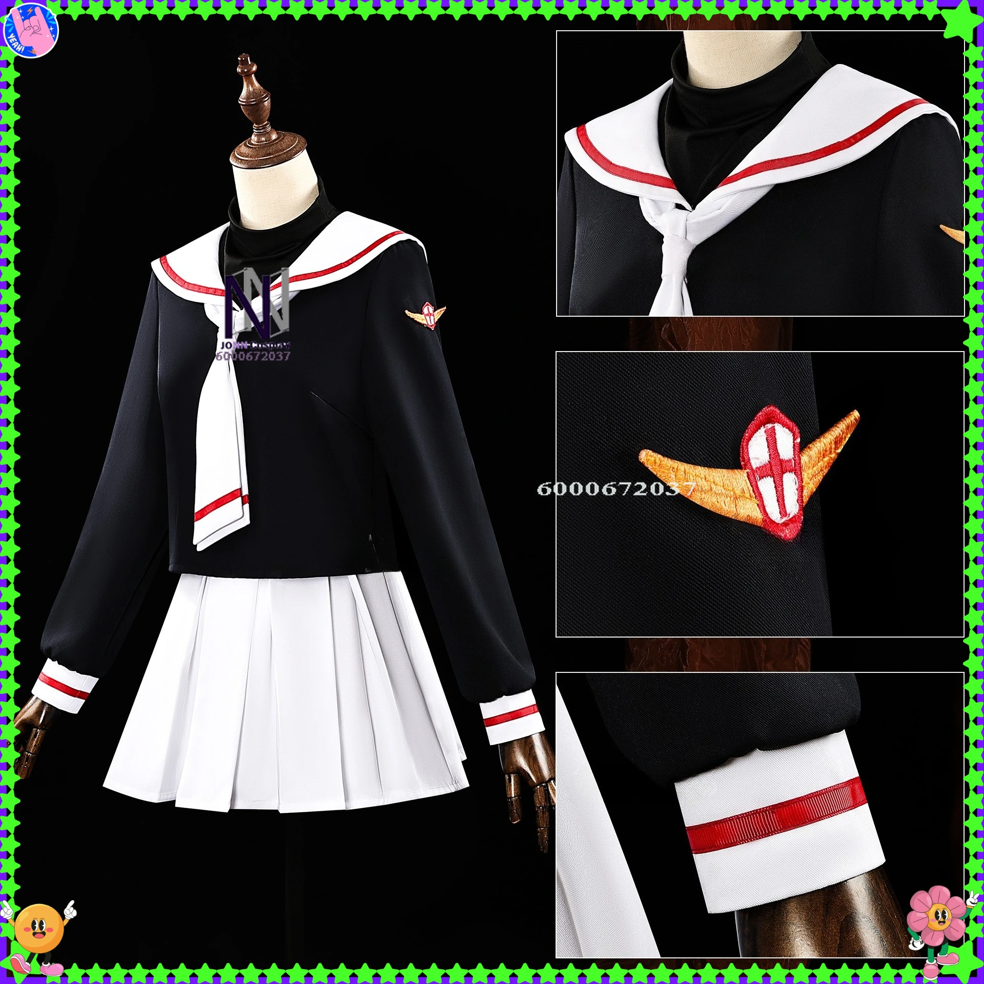 

Top Anime Sakura Cosplay Costume Role Playing Clothes School Uniform Outfit Wig Hat for Women Comic Con Halloween Party Suits