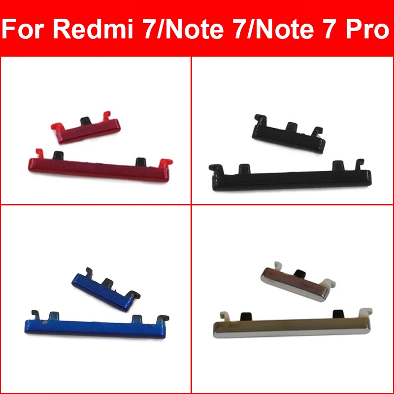 Xiaomi Red Rice 용 전원 볼륨 측면 버튼 Redmi 7 참고 7 참고 7 Pro 스위치 켜기 끄기 전원 볼륨 키 수리 부품