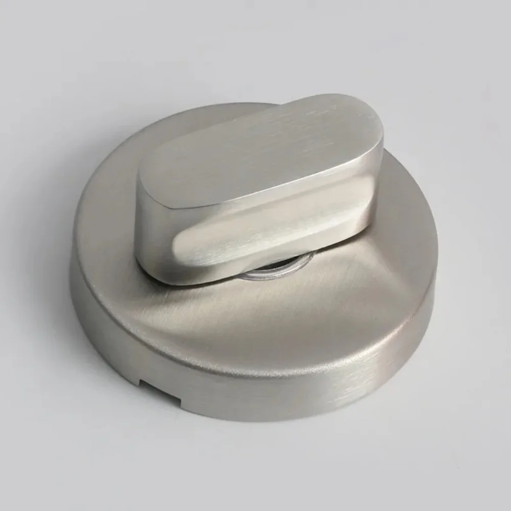 مقبض مقبض قفل من الفولاذ المقاوم للصدأ لأبواب الحمام مع دوران 360 درجة ومؤشر ألوان لحالة الإشغال