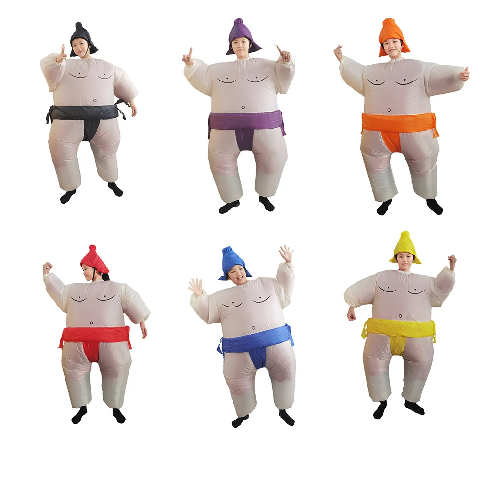 Halloween Sumo Wrestler Costume Inflatable Suit Blow Up Outfit Cosplay Party Dress for Kid and Adult  Purim Carnival Party