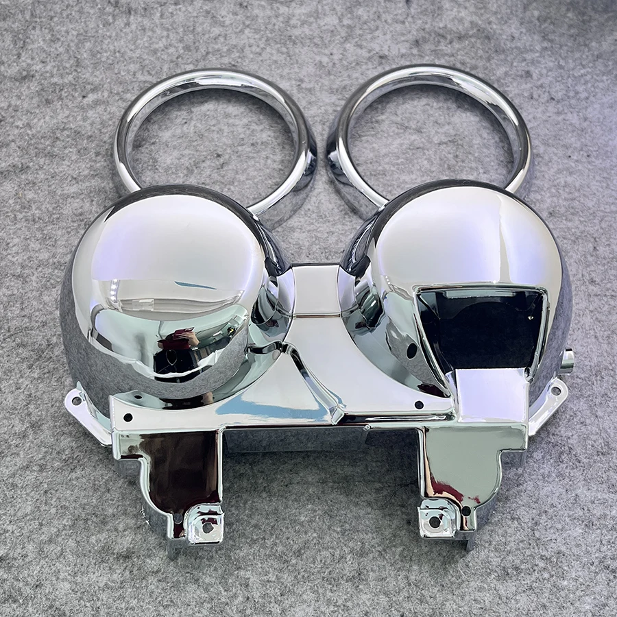 1 Set Motorcycle Bottom Instrument Case Shell ABS Chrome Motorbike Upper Speedometer Gauge Cover For Honda CB400 CB750 92-94