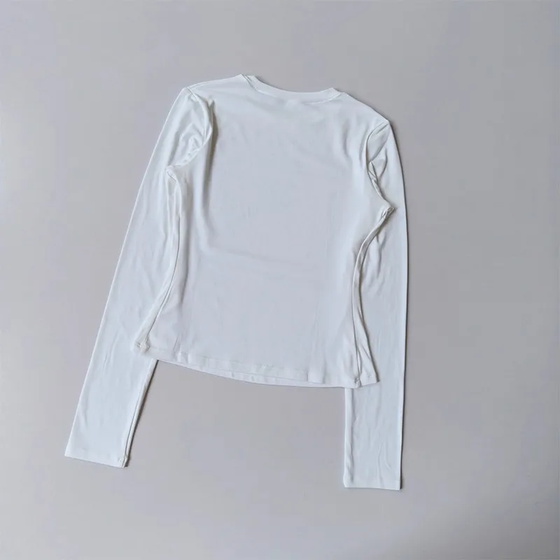Damen-Langarm-Yoga-T-Shirt, schnelltrocknendes Sport-Top, Workout-T-Shirt, Laufshirt, sexy Bauchfreies Fitness-Gym-Shirt, Sportbekleidung – Detail 6