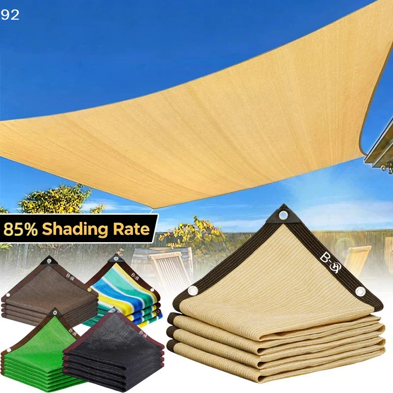 UV Protection Sunshade Canvas Nets Sunslant Shade Fabric With 85% Shading Rate Durable And Effective Outdoor Garden Sunshade Net