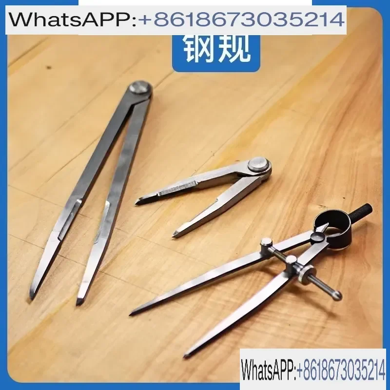 Scribing Compass for Woodworking and Metal Drawing Hard Tip Industrial Steel Gauge for Acrylic and Plastic Scriber