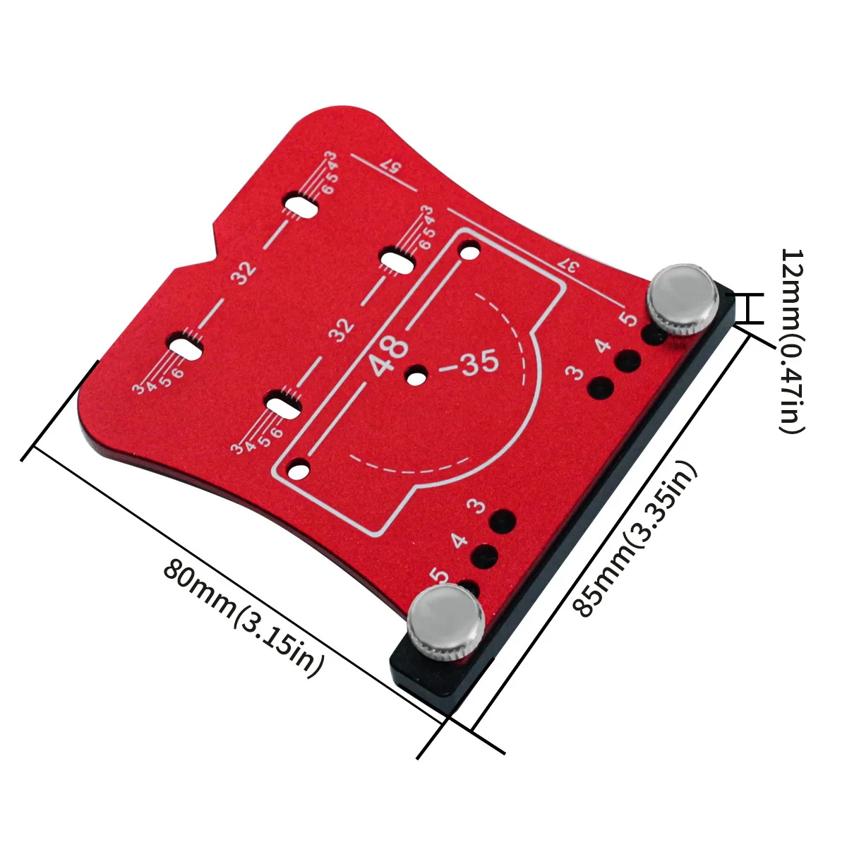 Woodworking aluminum alloy hinge hole opener 35mm hinge hole positioning plate dedicated door panel hinge positioning template