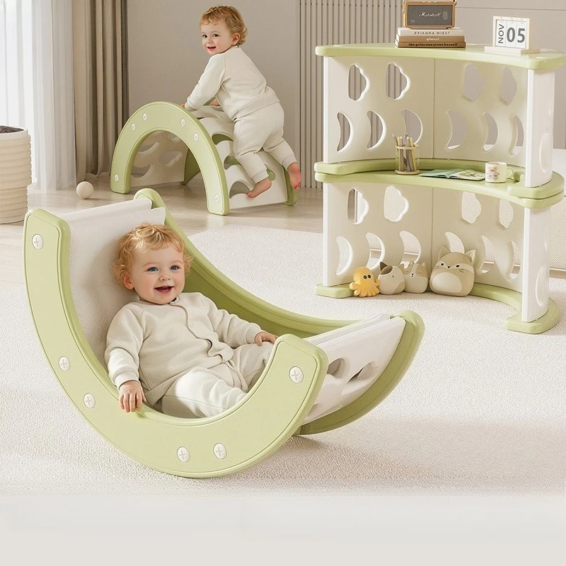 Children Toy Sports Sensory Integration Training Toys Multifunctional Slide Rocking Chair Climbing Arch Safe Indoor Activity Toy