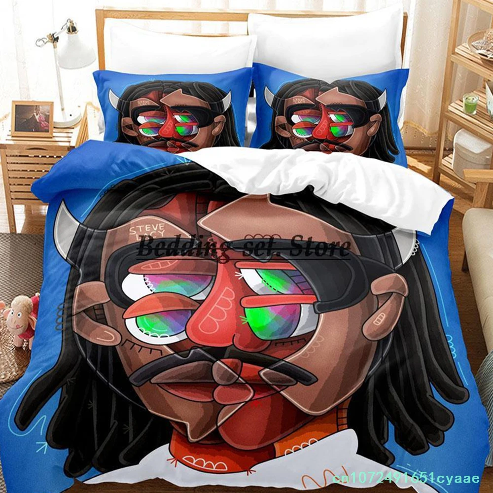 Steve Lacy Bedding Set Single Twin Full Queen King Size Bed Set Aldult Kid Bedroom Duvetcover Sets 3D Print Anime Bed Sheet Set