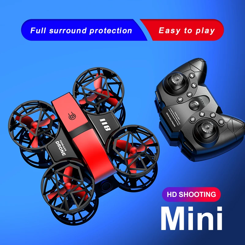 Professional Mini Drone 811 4K HD aerial camera WiFi FPV lights full enveloping shield quadcopter RC helicopter Children's toys