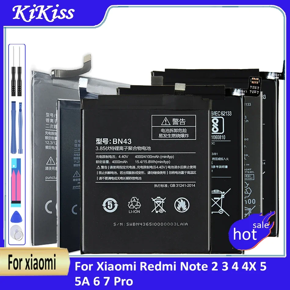 

Battery For Xiaomi Redmi Note 2 3 4 4X 5 5A 6 7 Pro Model BM42 BM45 BM46 BN31 BN41 BN43 BN45 BN48 BN4A BM 46 BN 31 41 43 45 48