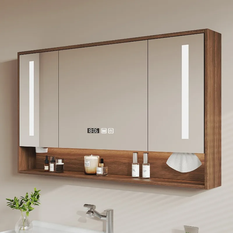 Wooden Modern Cupboard Skincare Paper Luxury Space Saver Partitions Toilet Bathroom Cabinet Organizer Gabinete Room Furniture