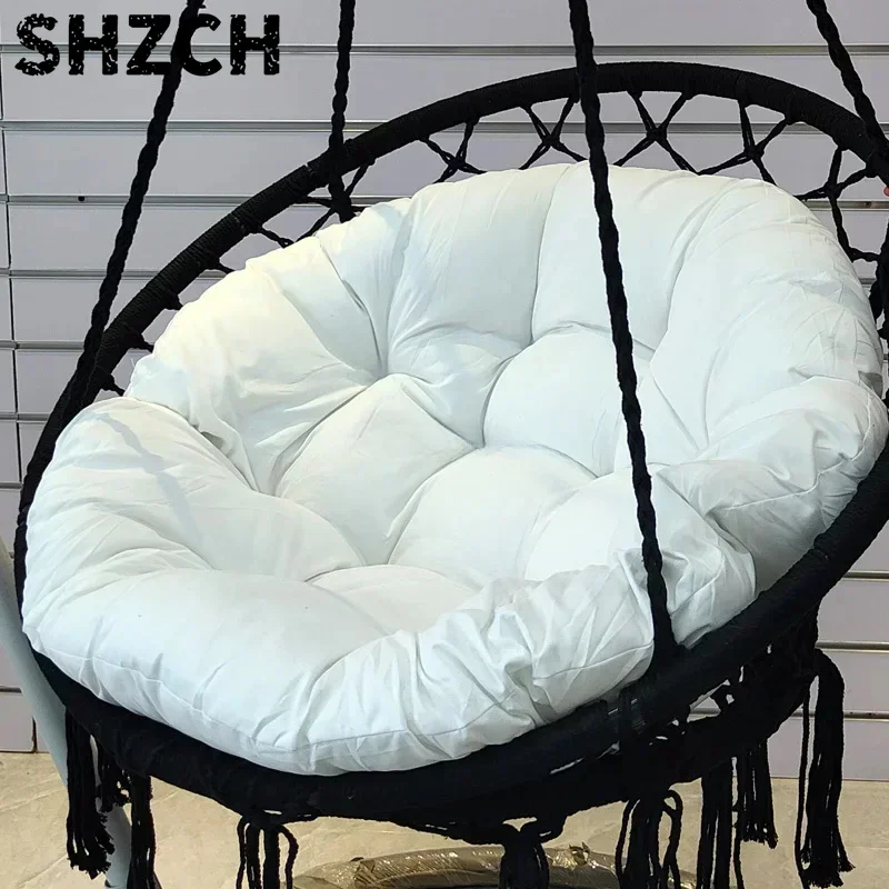 Outdoor Seat Cushion Chair Pads Round Solid White Color Patio Seat Cushion for Rattan Chairs Hanging Basket Chair Wicker Chair C