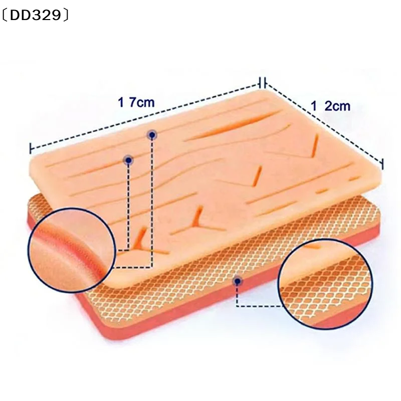 Reusable Surgical Suture Kit Pad Silicone Skin Wounds Suture Practice Traumatic Simulation Wounds Training Teaching Model〔DD329〕