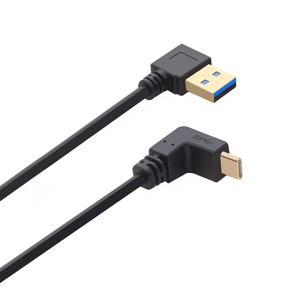 1FT Angle TYPE-C Reversible USB 3.1 USB-C Angled to 90 Degree Left Right Up Down Angled USB 3.0 type A Male Data Cable 30CM