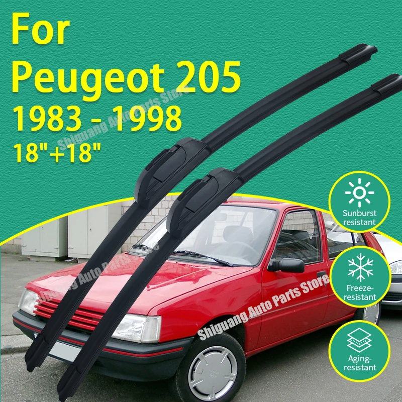 

Передние дворники с силиконовым покрытием для Peugeot 205 1983-1996 1997 1998 18 "+ 18" автомобильные щетки для лобового стекла, аксессуары