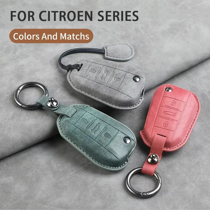 

3 Buttons Car Key Case Cover For Citroen C-Elysee C4-Cactus C3 Anti-Scratch Auto Smart Remote Keychain Shell Garnish Accessories