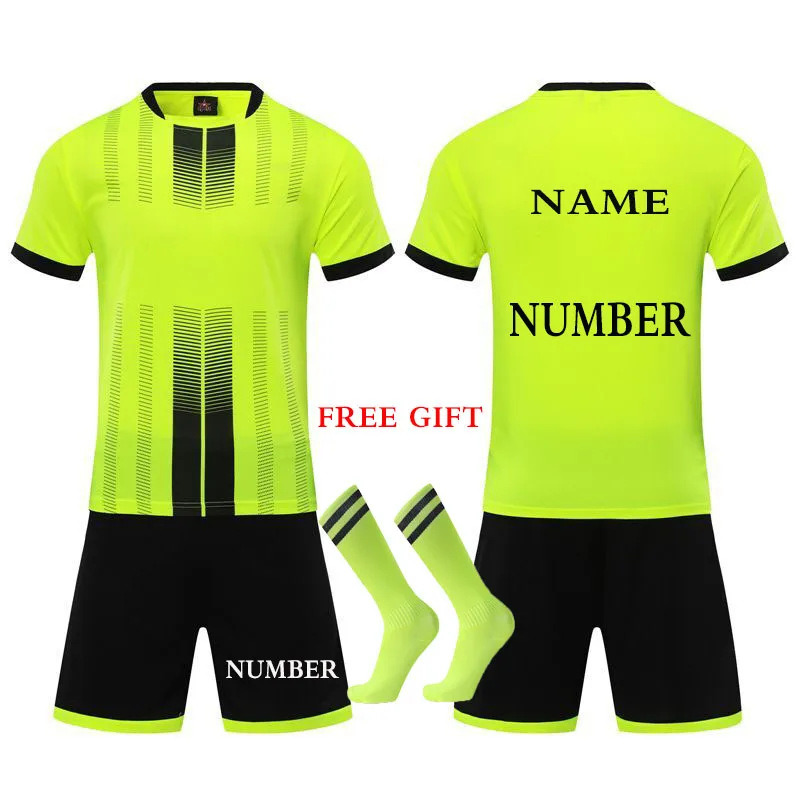 

Children Football Jerseys Men Boys Soccer Clothes Sets Short Sleeve Kids Football Uniforms Adult Kids Soccer Tracksuit Jersey