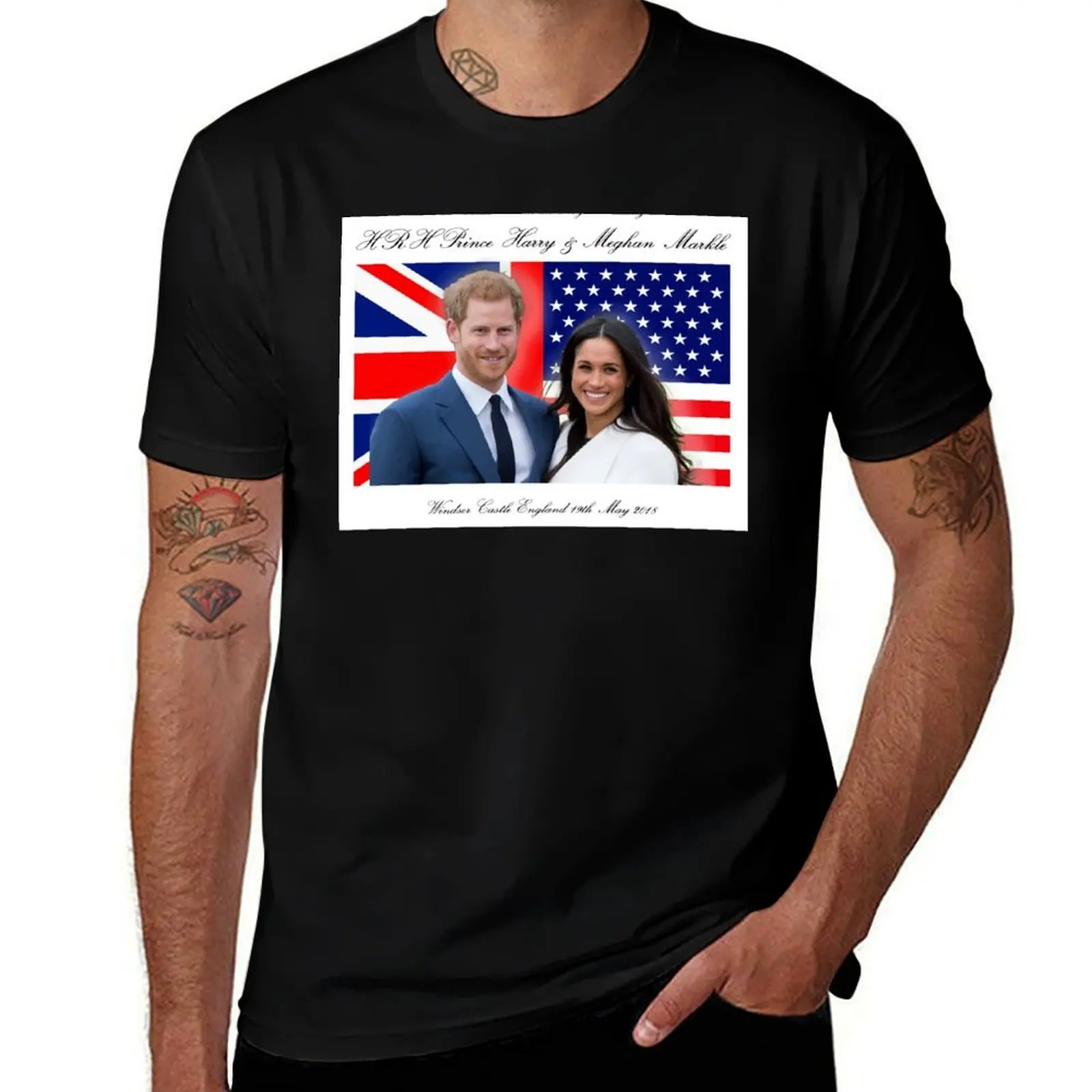 To Commemorate the Royal Wedding of HRH Prince Harry and Meghan Markle T-Shirt Industrial Work Tee Shirt T-Shirt