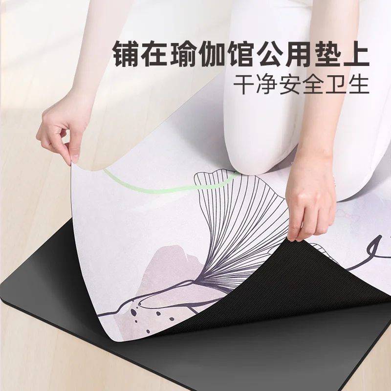 Wide suede rubber non-slip shock absorption dance sports fitness towel folding yoga mat