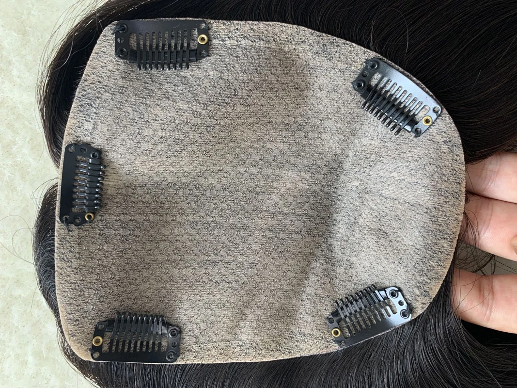 Huid Zijde Basis Menselijk Haar Topper Met 5 Clips In Zijden Top 100% Europese Haar Toupet Voor Vrouwen Fijne Haarstukje 12X14cm 18X16CM