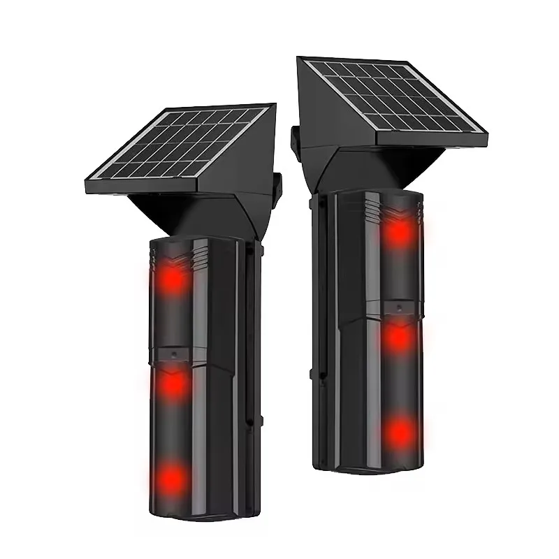 ระบบตรวจจับการบุกรุกแบบไร้สายพลังงานแสงอาทิตย์ สำหรับประตูและหน้าต่างภายนอกอาคาร ทำจากวัสดุ ABS ทนทาน พร้อมระบบตรวจจับรังสีอินฟราเรด