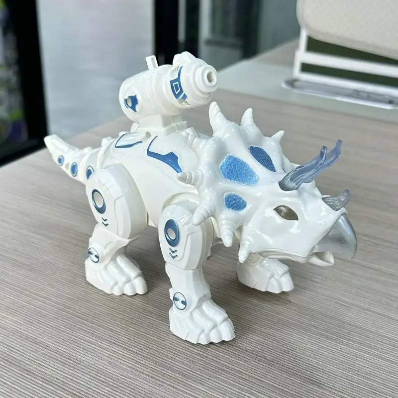 Set di giocattoli interattivi per dinosauri robot T-Rex, presenta lancio di proiettili, luci e suoni