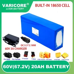 60v 20ah 18650 li-ion battery pack conversion kit bafang Electric scooter 67.2v 1000W 2000W ebike batteries+3A Li-Ion Charger