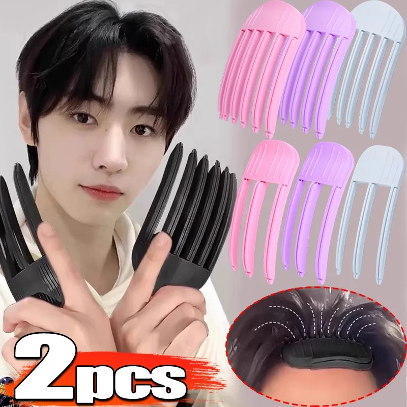 1/2pcs Korean Fluffy Hair Roots Clips Comb Lazy Hair Top Styling Curling Barrel Portable Hairs Clip Volume Wind Sculpting Comb