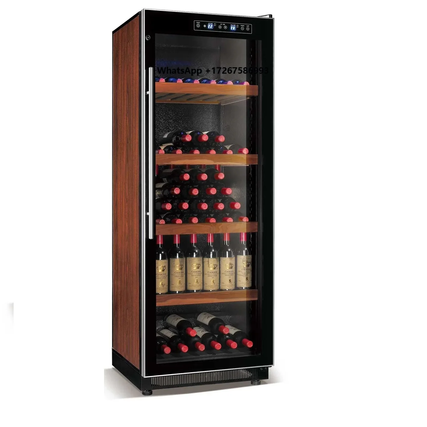 Wine Cooler Cellar Wine Refrigerator and Champagne Custom LED Temperature Display Cabinet Electric