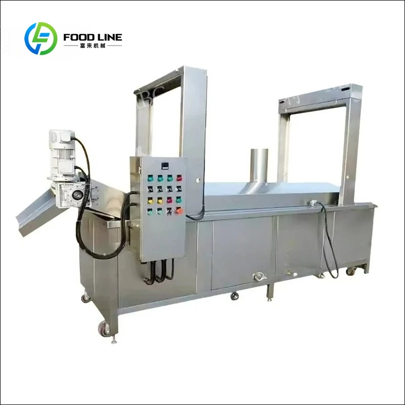 Customized Industrial Fully Automatic Frying Machine 304 Stainless Steel For Potato Chips Peanut Chicken Meat