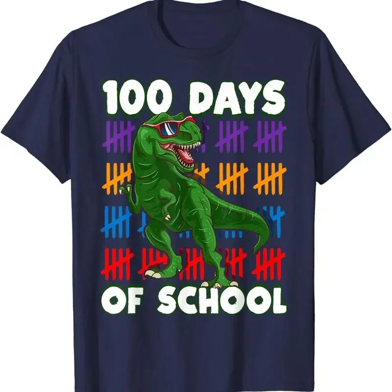 100 Days Of School 100Th Day Dino Students Teacher T Shirt