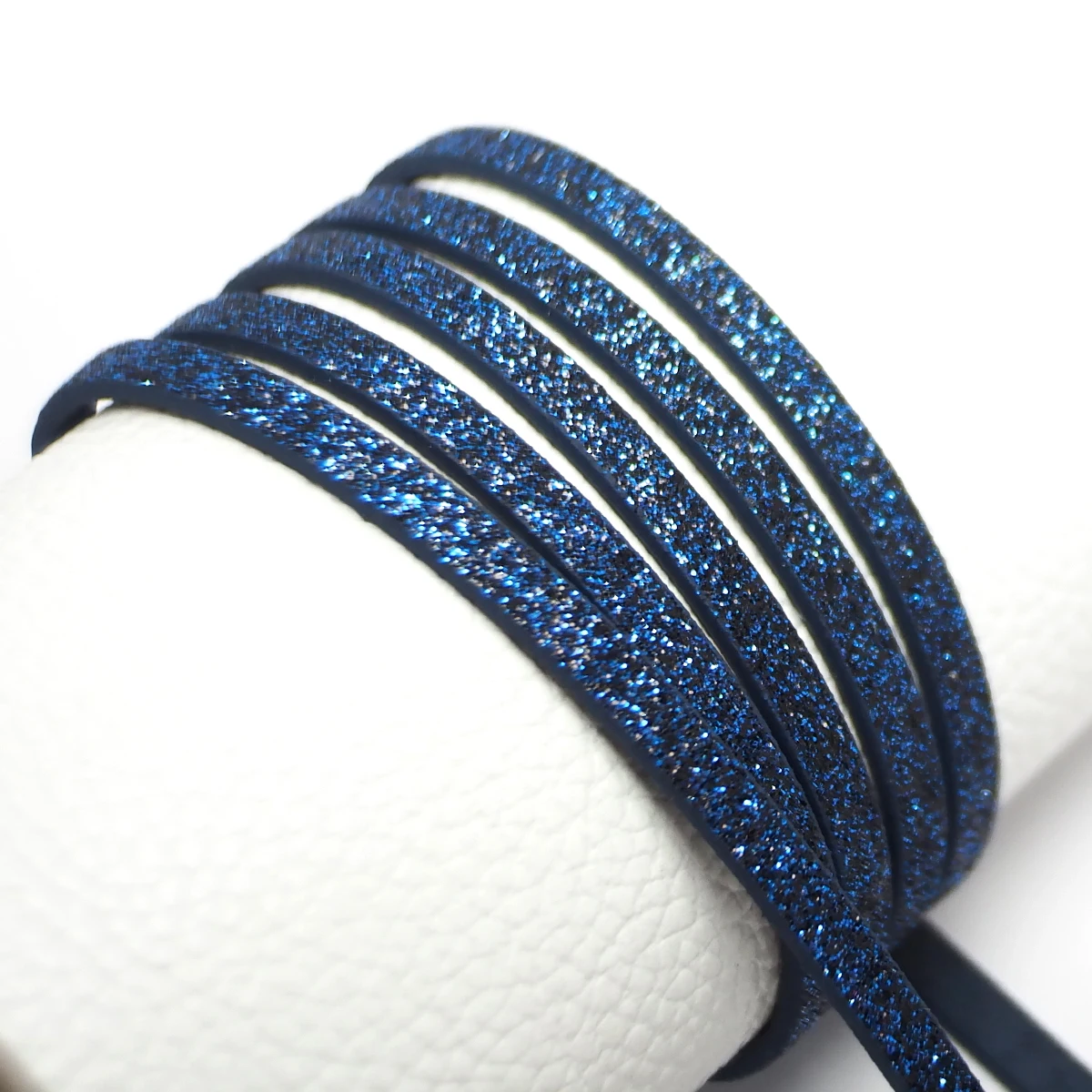 

1.15meter Royal Blue Shiny Leather Cord,5mm Leather Strip,Faux Leather Craft Cord, Bracelet Making,Leather Hat Band