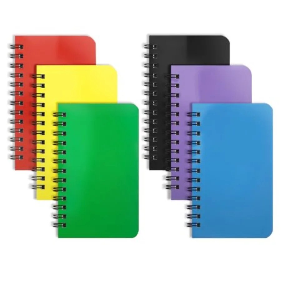 

6 Pack Small Spiral Notebook Pocket Notebook 3x5 Spiral Notepads With Lined Pages, Small Top Spiral Notebook Little Mini Memo S