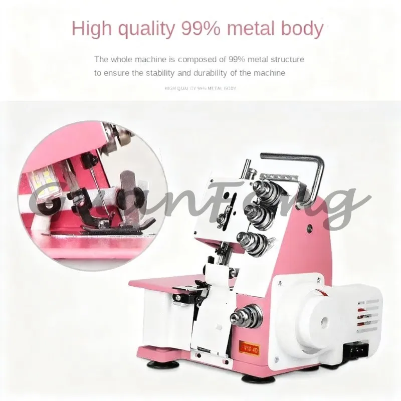 Desktop 4 Thread Overlock Sewing Machine, Upgraded Serger with Small Seam Design for Garment Edge Finishing & Sewing Work