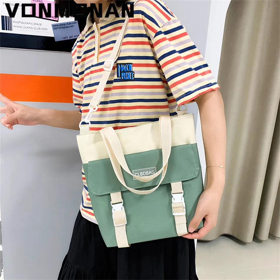 4 Pcs Set Women BackPack Purses Canvas Schoolbag for Teenage Girls Cute College Satchel Student Book Bag Rucksack Handbag