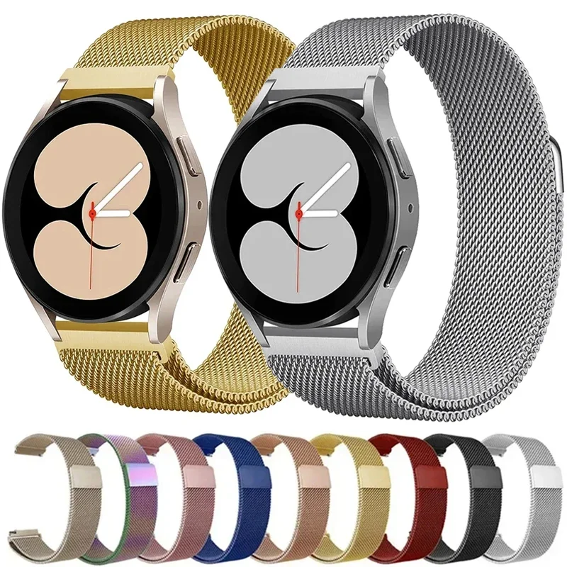 Samsung için 20mm 22mm Milanese döngü kayışı izle 5/4/3 aktif 2/Amazfit GTS/GTR/Bip bilezik Band Huawei izle 3/GT3-2 Pro Correa