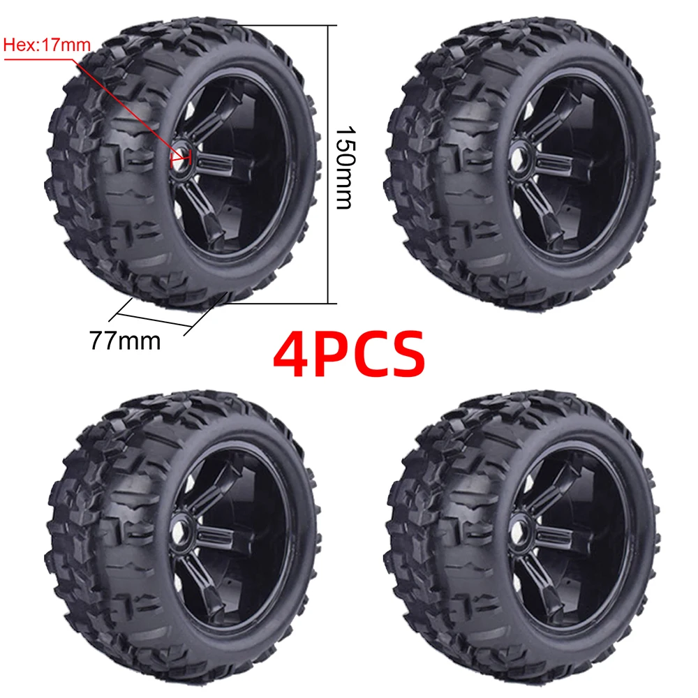 170MM 155MM 150MM Band Weel Monster Truck Banden Wielen 17mm Hub Hex voor 1/8 RC Auto HSP HPI Redcat Traxxas Trx4