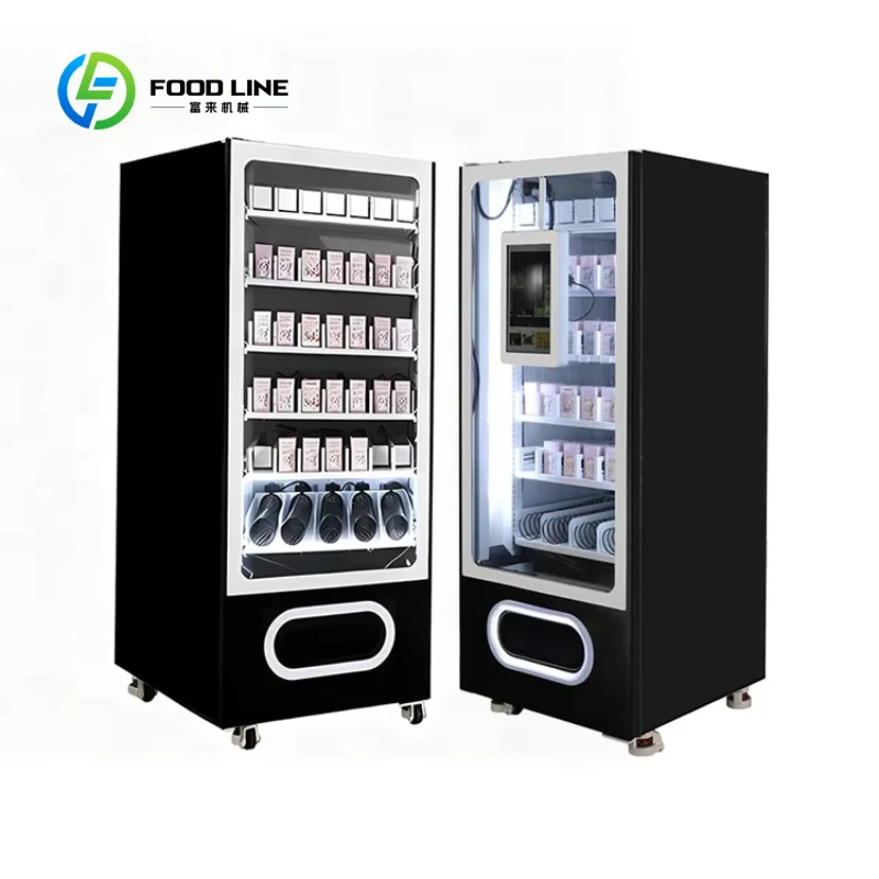 Customized Coin QR Code Spiral Cosmetic Beauty Eyelash Blind Box Vending Machine BigTouch Screen Eyelash Vending Machine