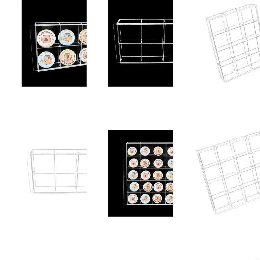 

Compartmentalized Box Lightweight Acrylic Badge Display Container for Collectors