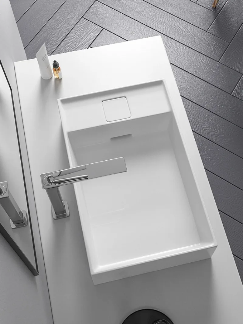 

On the table basin side mouth launching ceramic wash basin single balcony washing machine wash