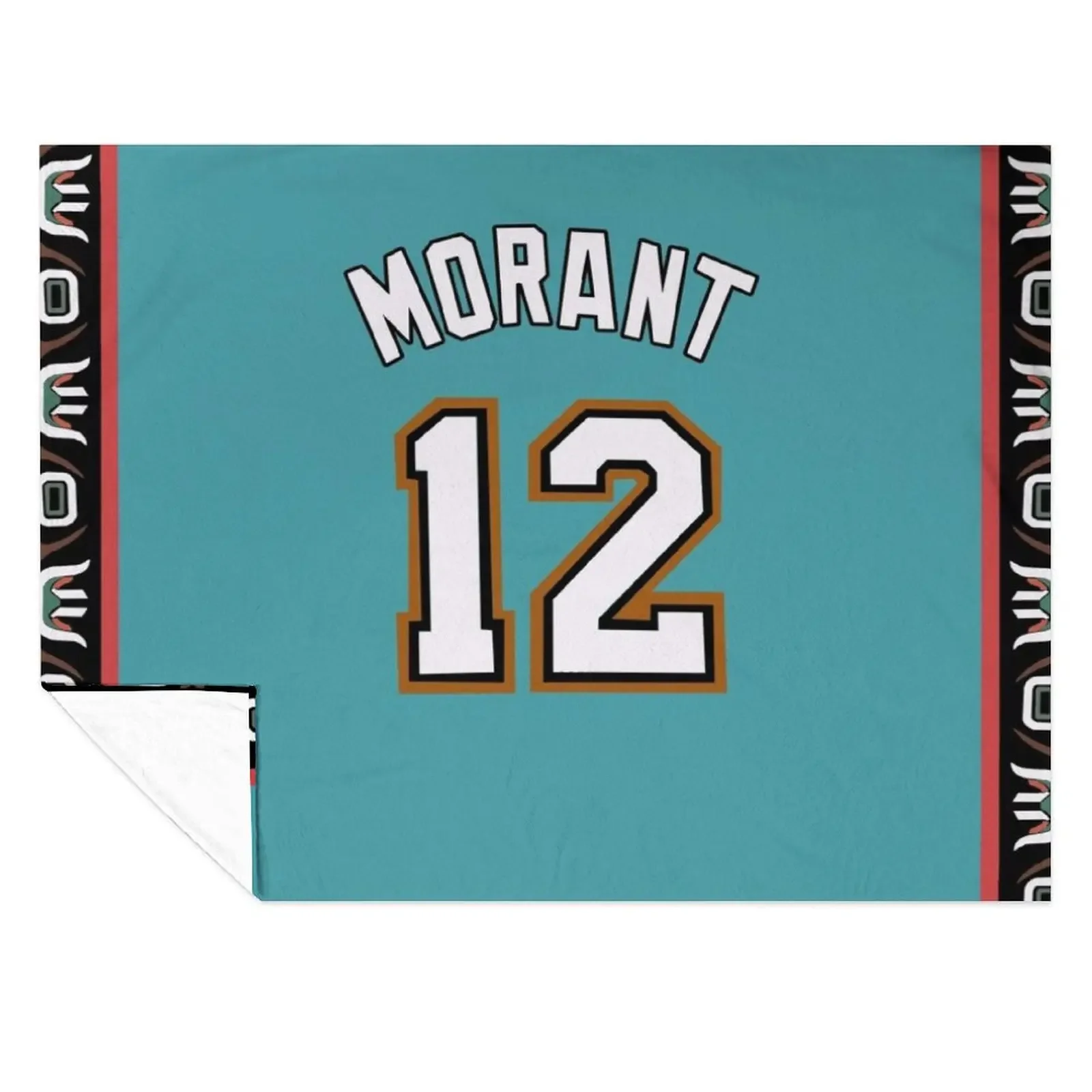 

Ja Morant throwback jersey Throw Blanket Hairys Soft Beds Bed Fashionable Blankets For Baby Blankets