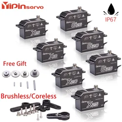 Yipinservo 10kg 15kg 20kg 25kg Servo Brushless Motor Metal Short control servo RC Car 1/8 1/10
