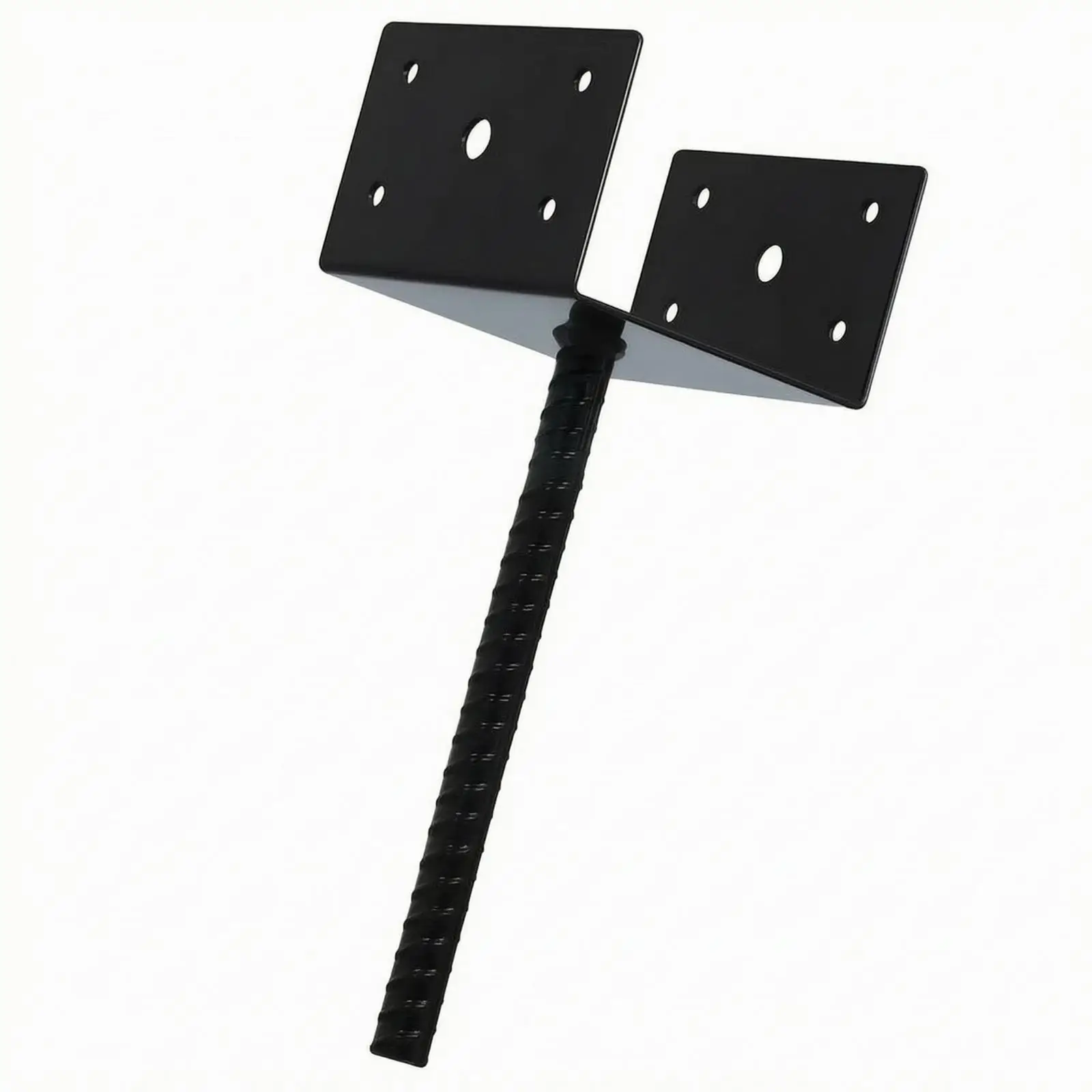 Post Anchor with Ground Spike Heavy Duty Hardware Threaded for Deck Construction