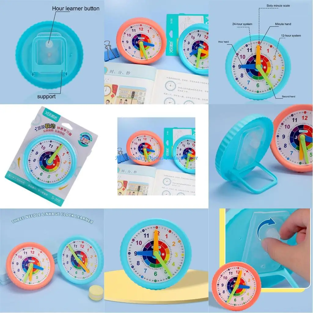 

U2JE Telling Time Teaching Clock for Kids Boys Girls Educational Clock Learning Desk Clock For Talking Learn to Tell Time