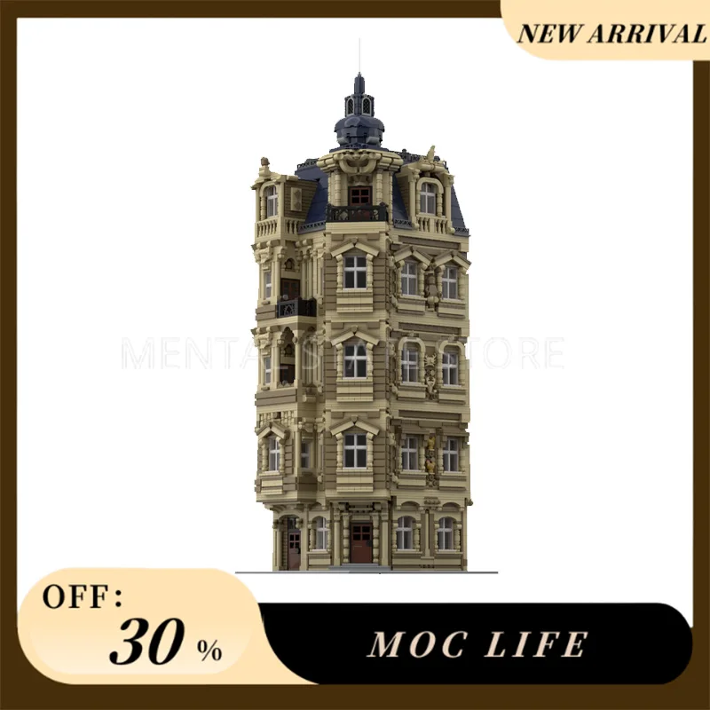 NEW 3270PCS Customized MOC Beaux-Arts Modular Building Blocks Technology Bricks DIY Creative Assembly Toy Holiday Gifts