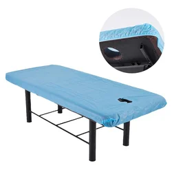 10pcs Disposable Bed Cover For Beauty Salon Open Hole Spa Massage Soft Bed Sheets Non-woven Fabric Breathable Elastic Bedspread