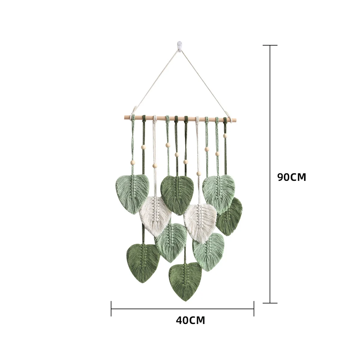 Leaf Macrame Wall Hanging Boho Room Home Decor Woven Aesthetic Wall Tapestry Home Room Wedding Decoration Green