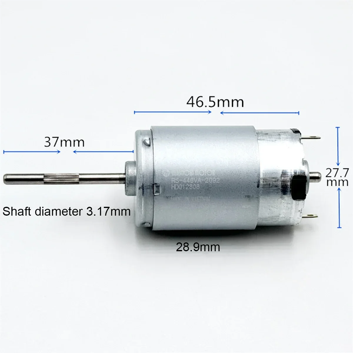 MABUCHI Micro RS-446VA-2092 DC 6V-12V 3500RPM-7000RPM 37MM Long Shaft Carbon Brush Six-pole Rotor Motor for Hobby Toy Model