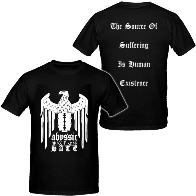 T-shirts Hip Hop Abyssic Hate pour Hommes, en Coton, Unisexe, Manches Courtes, Marque de Mode, Luxe, Décontracté, Vintage, pour l'Été